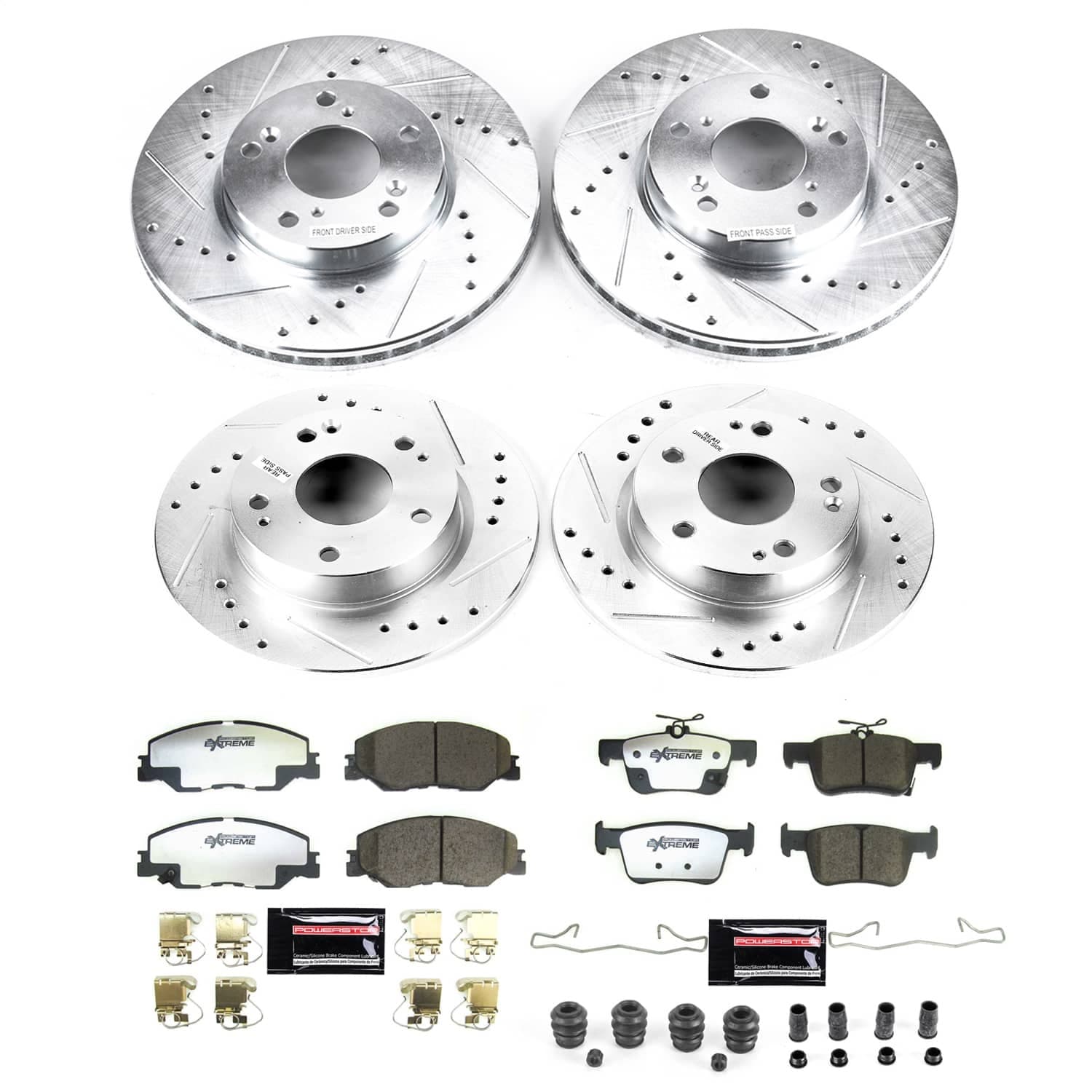 Power Stop - K8343-26 - Front and Rear - Disc Brake Pad and Rotor Kit image 1