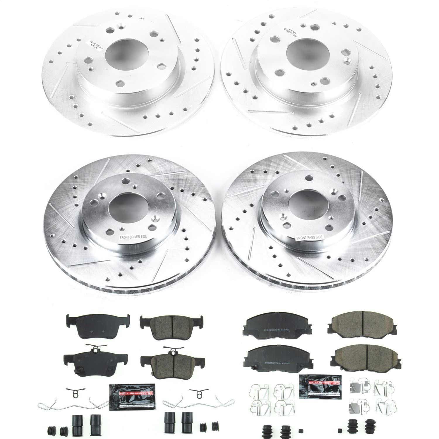 Power Stop - K8343 - Front and Rear - Disc Brake Pad and Rotor Kit image 1