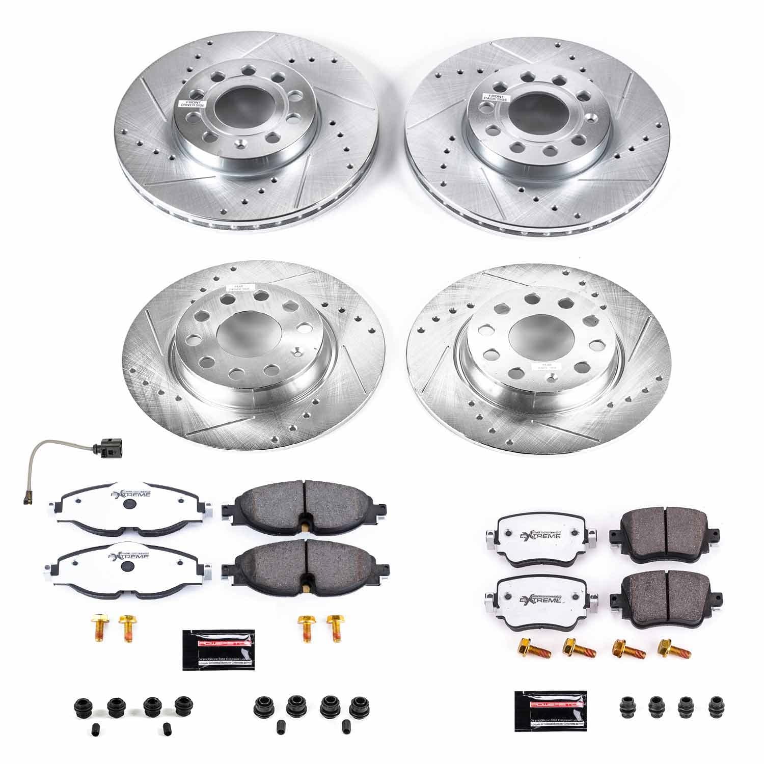 Power Stop - K8363-26 - Front and Rear - Disc Brake Pad and Rotor Kit image 1