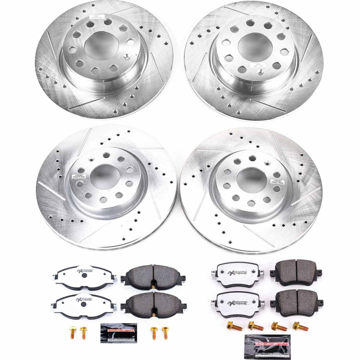 Power Stop - K8364-26 - Front and Rear - Disc Brake Pad and Rotor Kit image 1