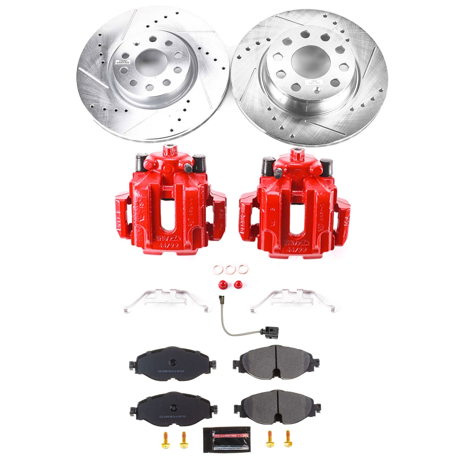 Power Stop - K8364 - Front and Rear - Disc Brake Pad and Rotor Kit image 1