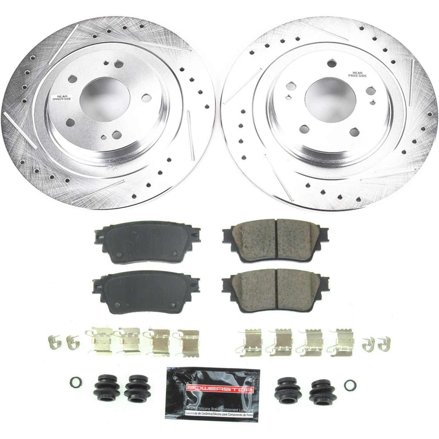Power Stop - K8381 - Rear - Disc Brake Pad and Rotor Kit image 1
