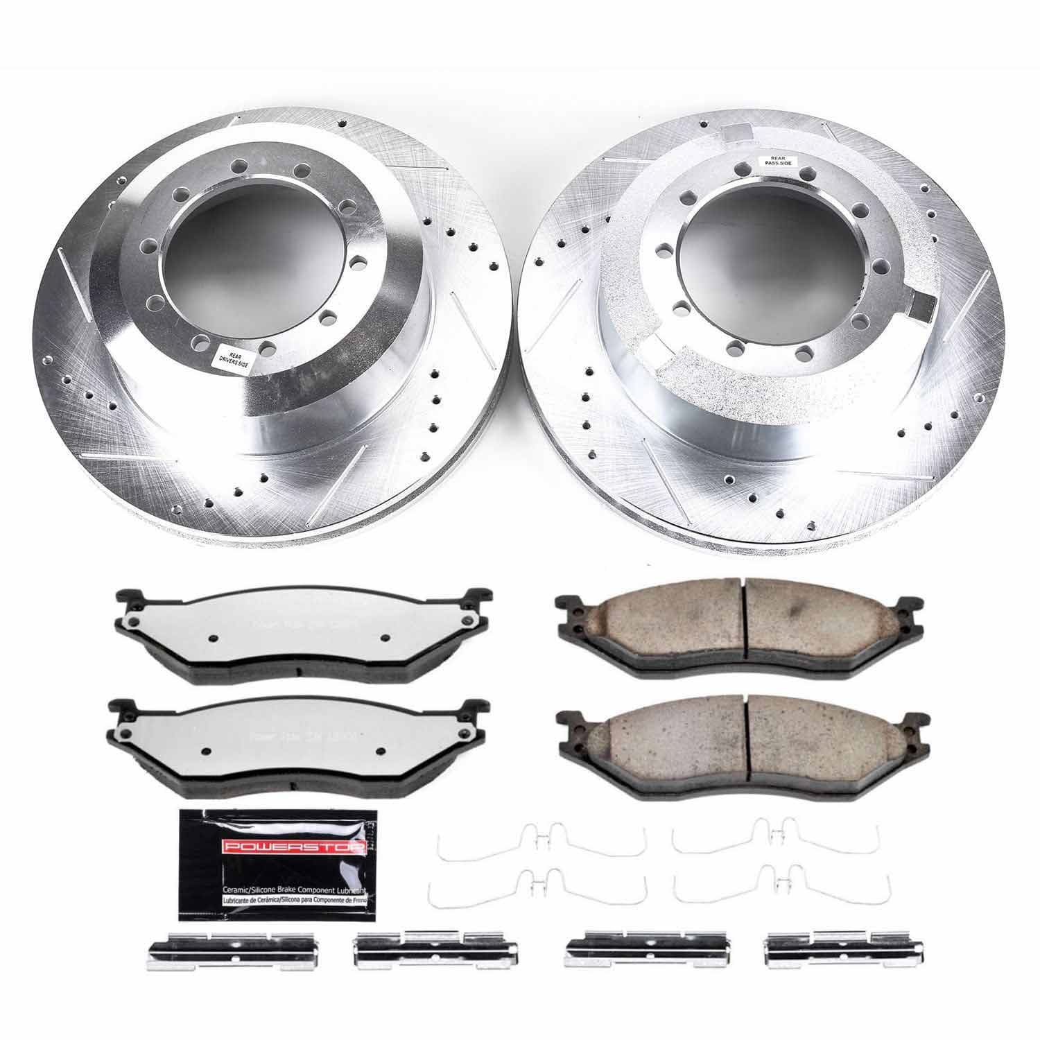 Power Stop - K8395-36 - Front and Rear - Disc Brake Pad and Rotor Kit image 1