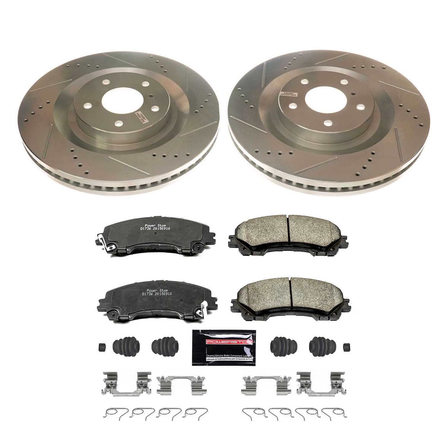 Power Stop - K8415 - Front - Disc Brake Pad and Rotor Kit image 1