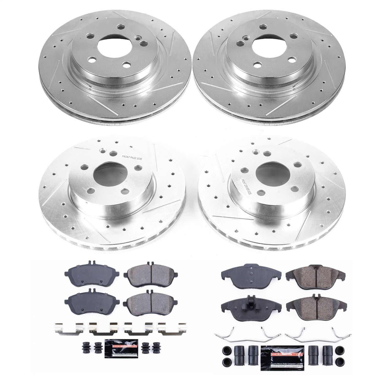 Power Stop - K8439 - Front and Rear - Disc Brake Pad and Rotor Kit image 1