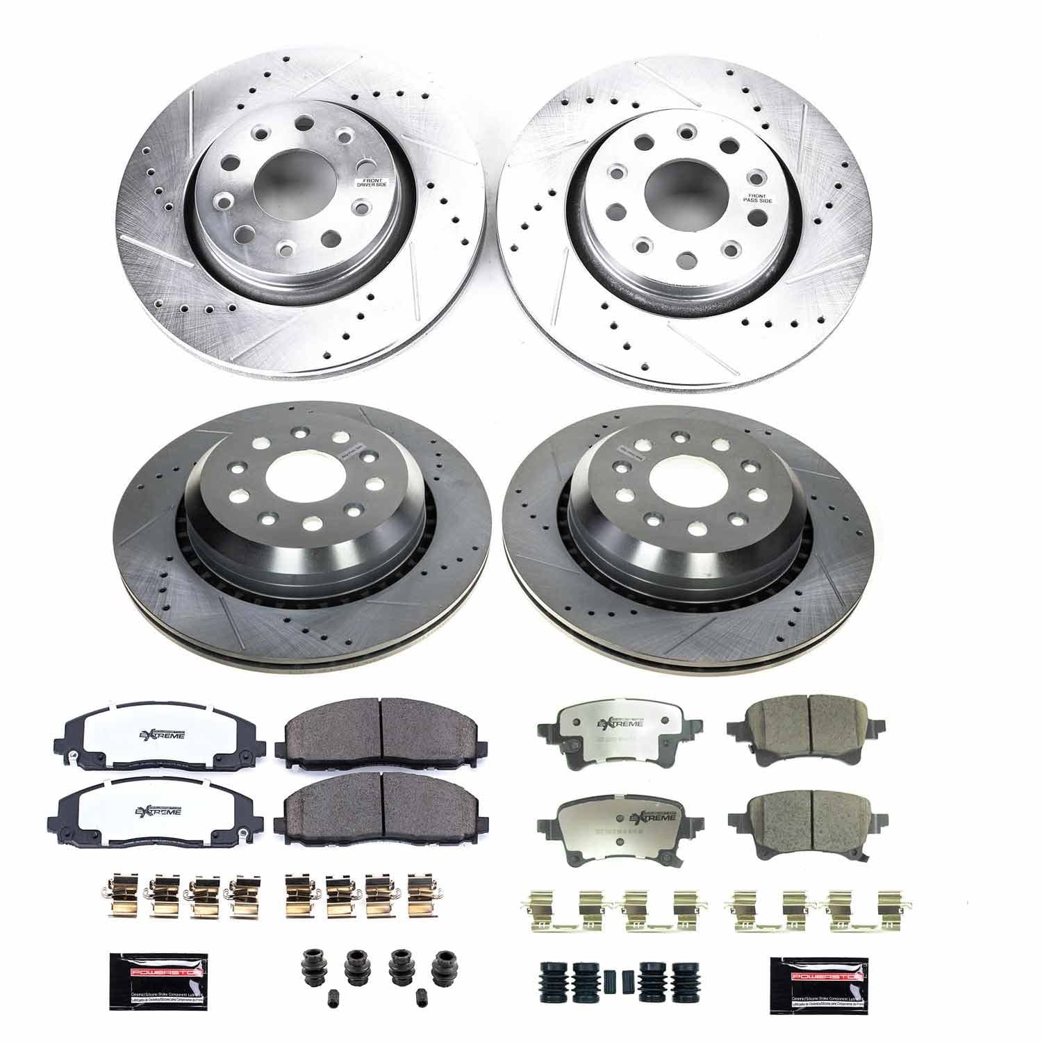 Power Stop - K8509-36 - Front and Rear - Disc Brake Pad and Rotor Kit image 1