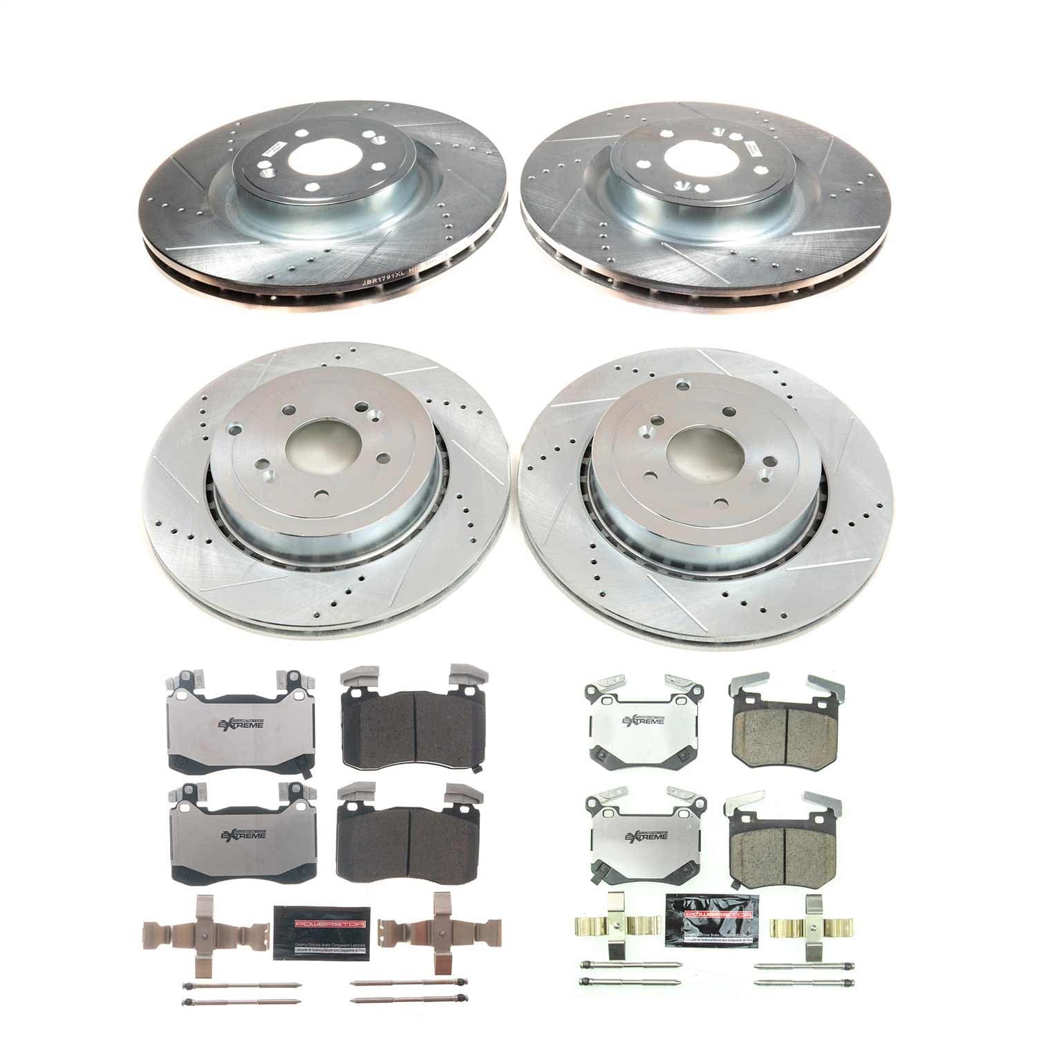 Power Stop - K8510-26 - Front and Rear - Disc Brake Pad and Rotor Kit image 1