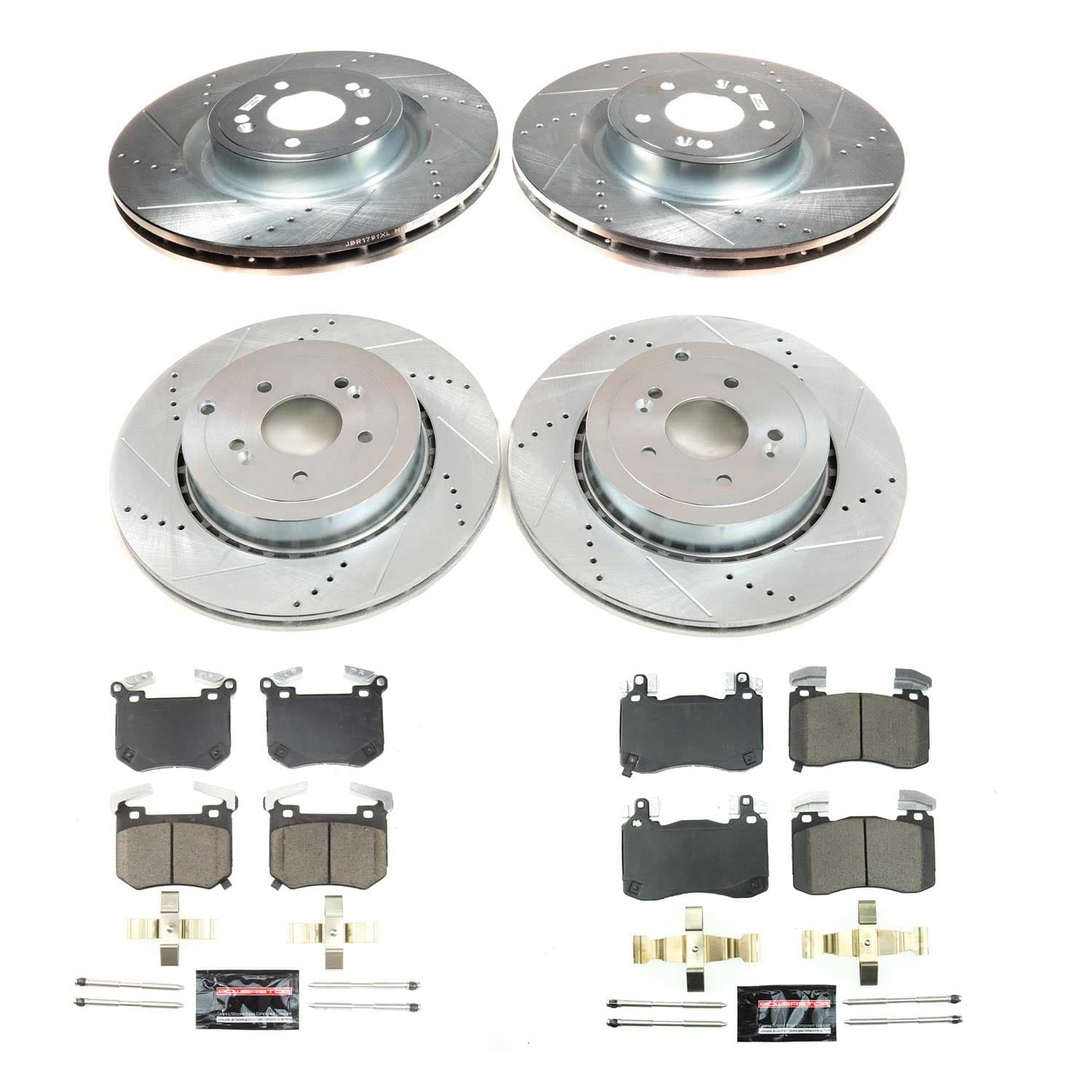 Power Stop - K8510 - Front and Rear - Disc Brake Pad and Rotor Kit image 1