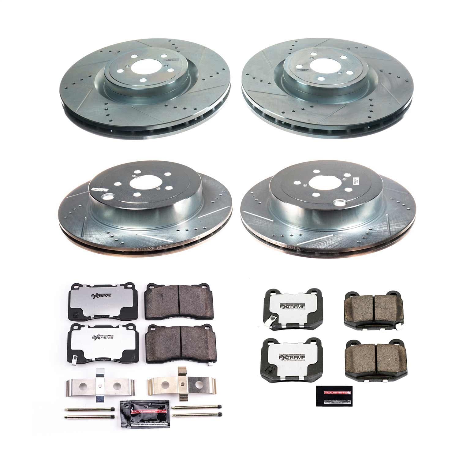 Power Stop - K8519-26 - Front and Rear - Disc Brake Pad and Rotor Kit image 1