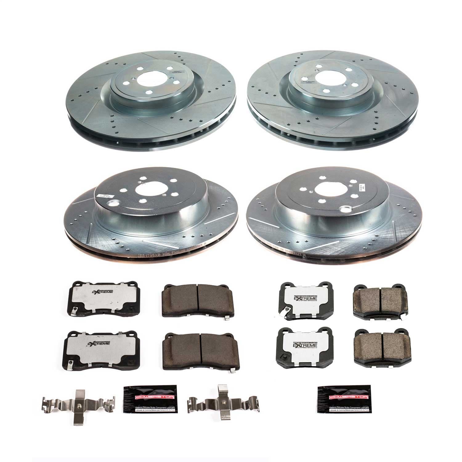 Power Stop - K8611-26 - Front and Rear - Disc Brake Pad and Rotor Kit image 1