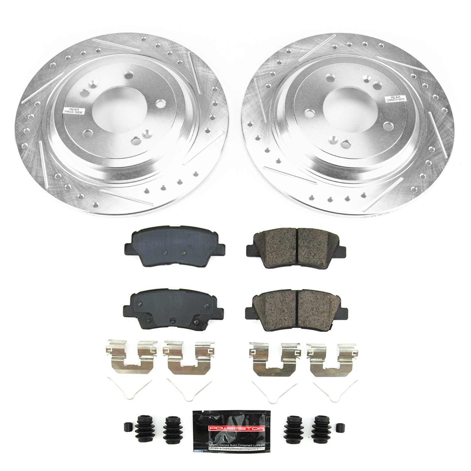 Power Stop - K8619 - Rear - Disc Brake Pad and Rotor Kit image 1