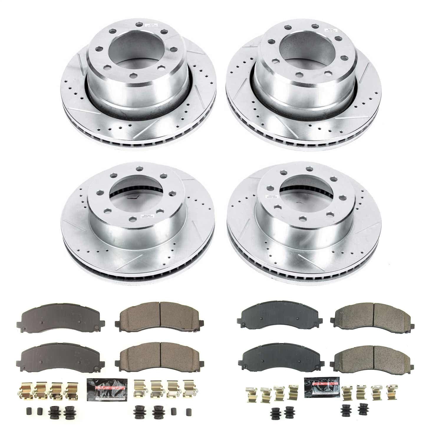 Power Stop - K8640 - Front and Rear - Disc Brake Pad and Rotor Kit image 1
