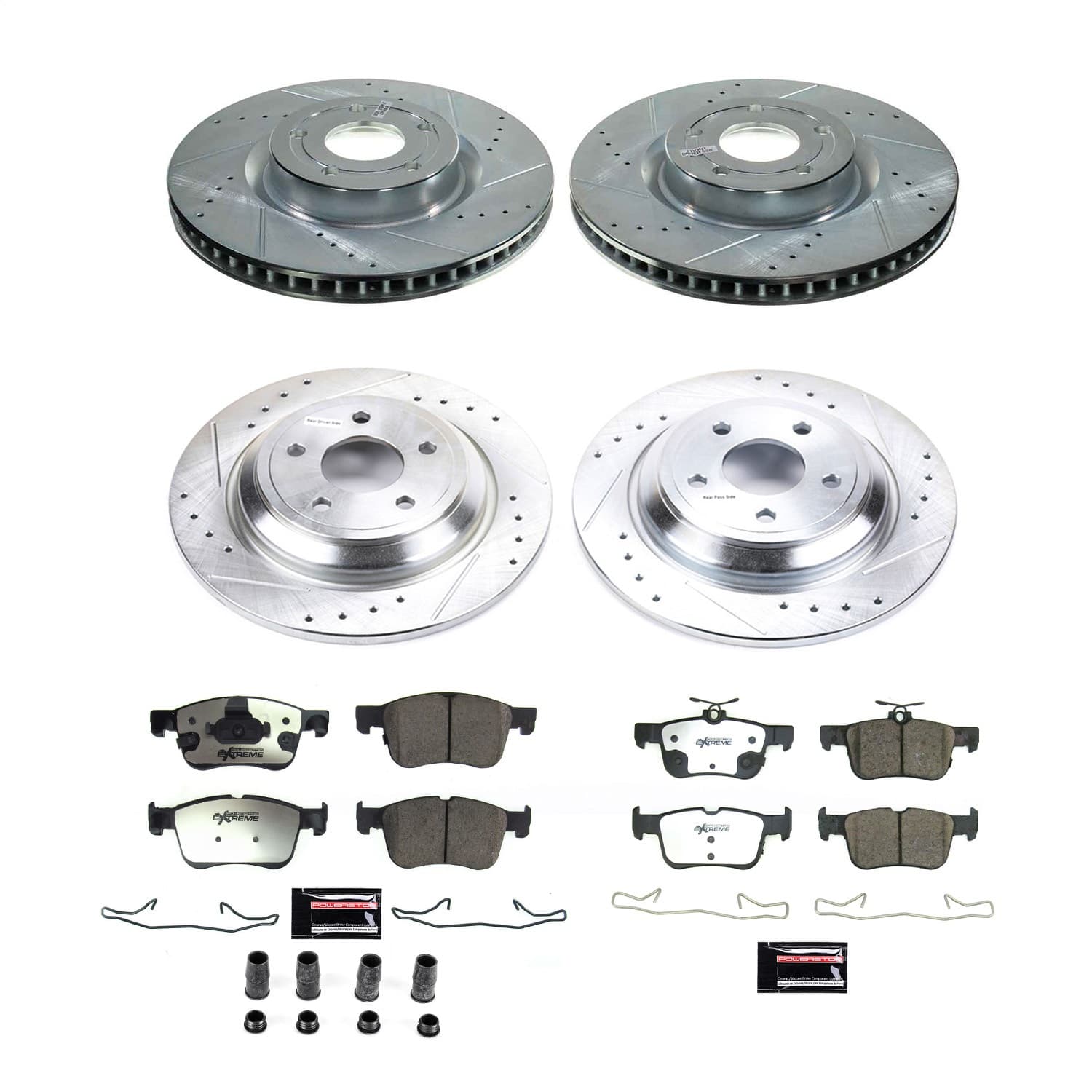 Power Stop - K8644-36 - Front and Rear - Disc Brake Pad and Rotor Kit image 1