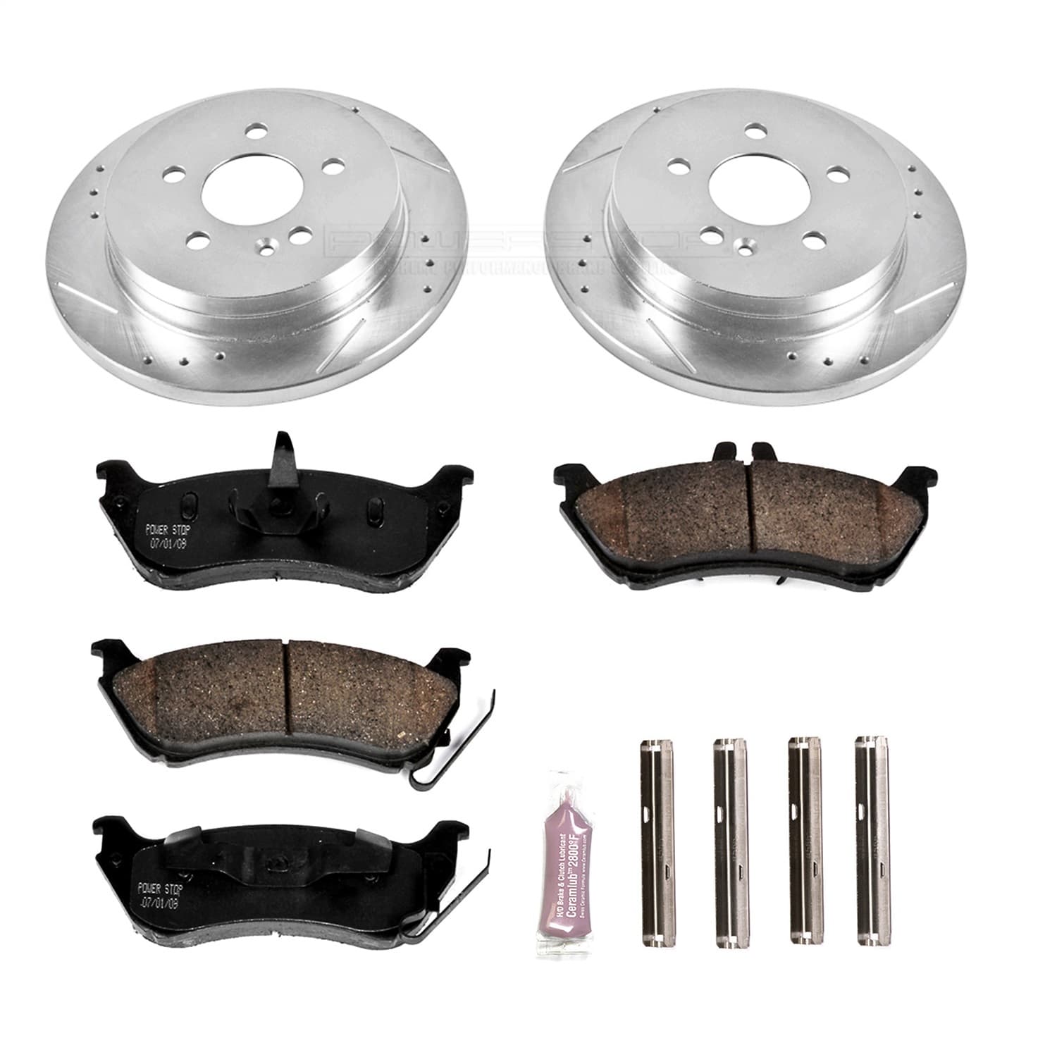 Power Stop - K866 - Rear - Disc Brake Pad and Rotor Kit image 1