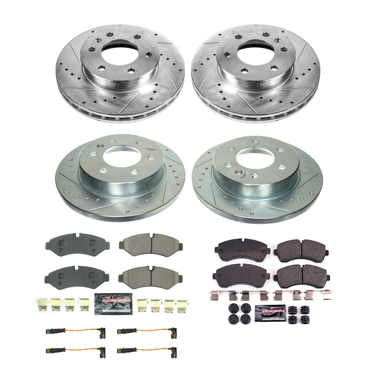 Power Stop - K8660 - Front and Rear - Disc Brake Pad and Rotor Kit image 1