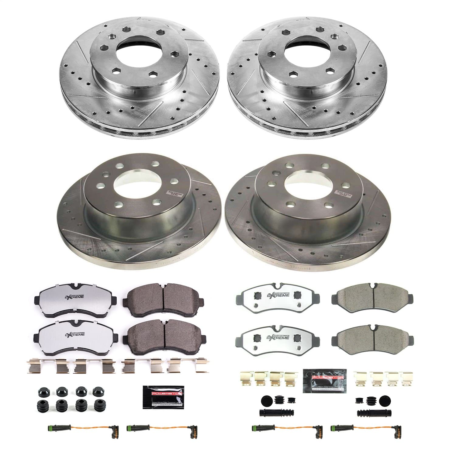 Power Stop - K8661-36 - Front and Rear - Disc Brake Pad and Rotor Kit image 1