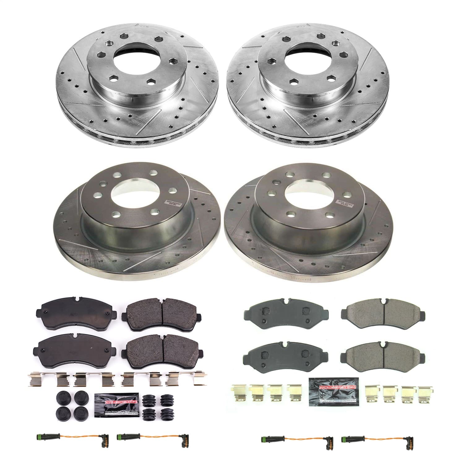 Power Stop - K8661 - Front and Rear - Disc Brake Pad and Rotor Kit image 1