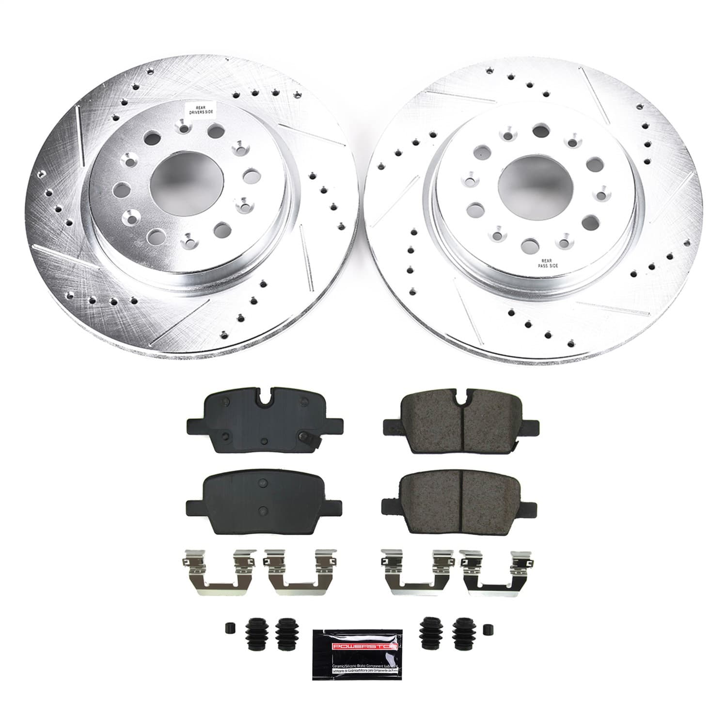 Power Stop - K8683 - Rear - Disc Brake Pad and Rotor Kit image 1