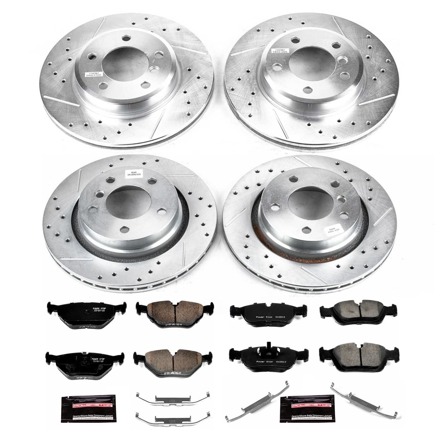 Power Stop - K871 - Front and Rear - Disc Brake Pad and Rotor Kit image 1