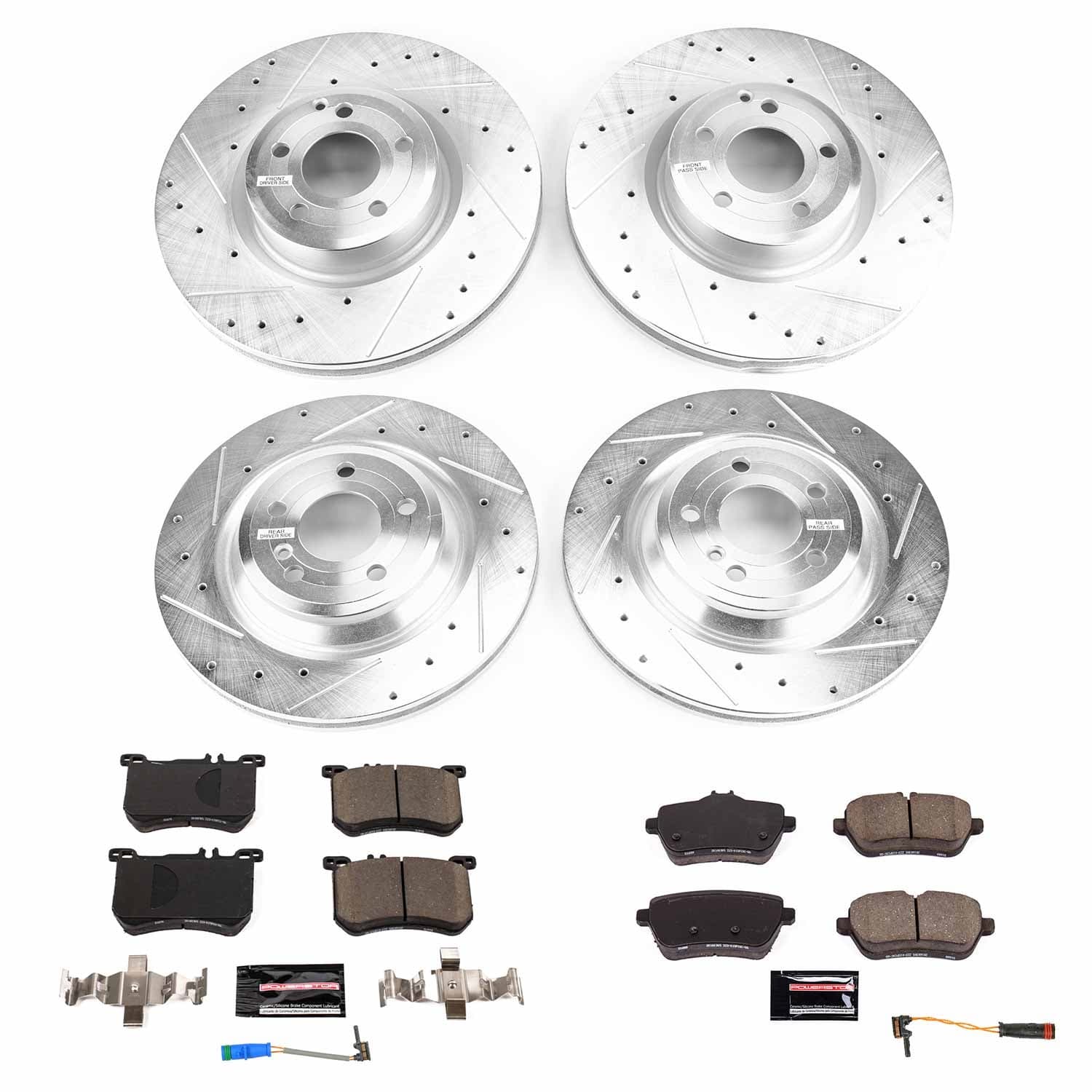 Power Stop - K8734 - Front and Rear - Disc Brake Pad and Rotor Kit image 1