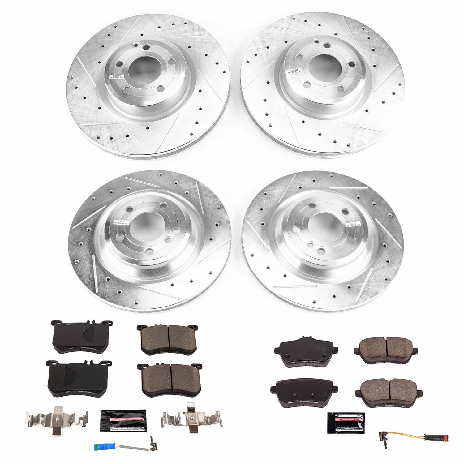 Power Stop - K8735 - Front and Rear - Disc Brake Pad and Rotor Kit image 1