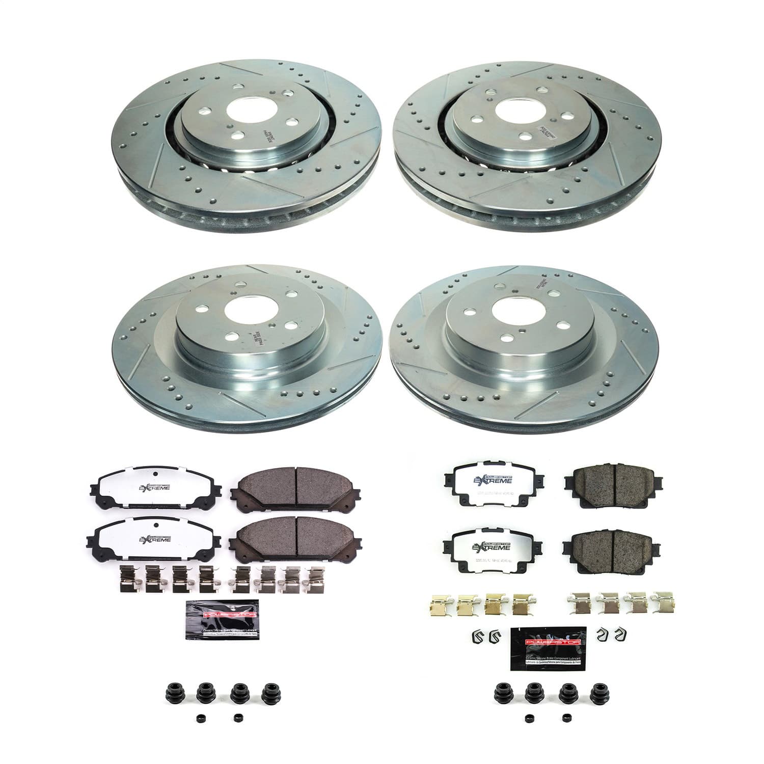 Power Stop - K8736-36 - Front and Rear - Disc Brake Pad and Rotor Kit image 1