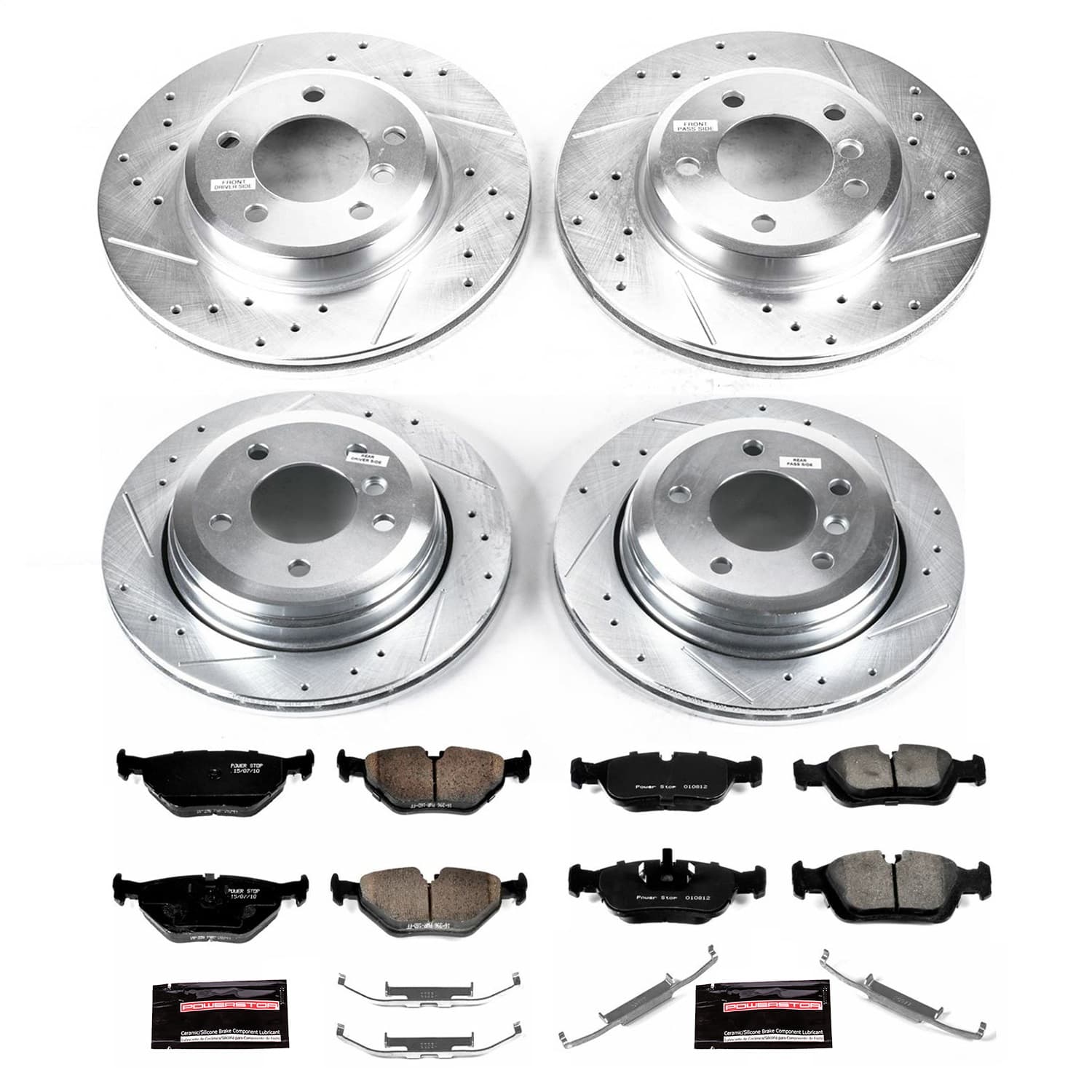 Power Stop - K874 - Front and Rear - Disc Brake Pad and Rotor Kit image 1
