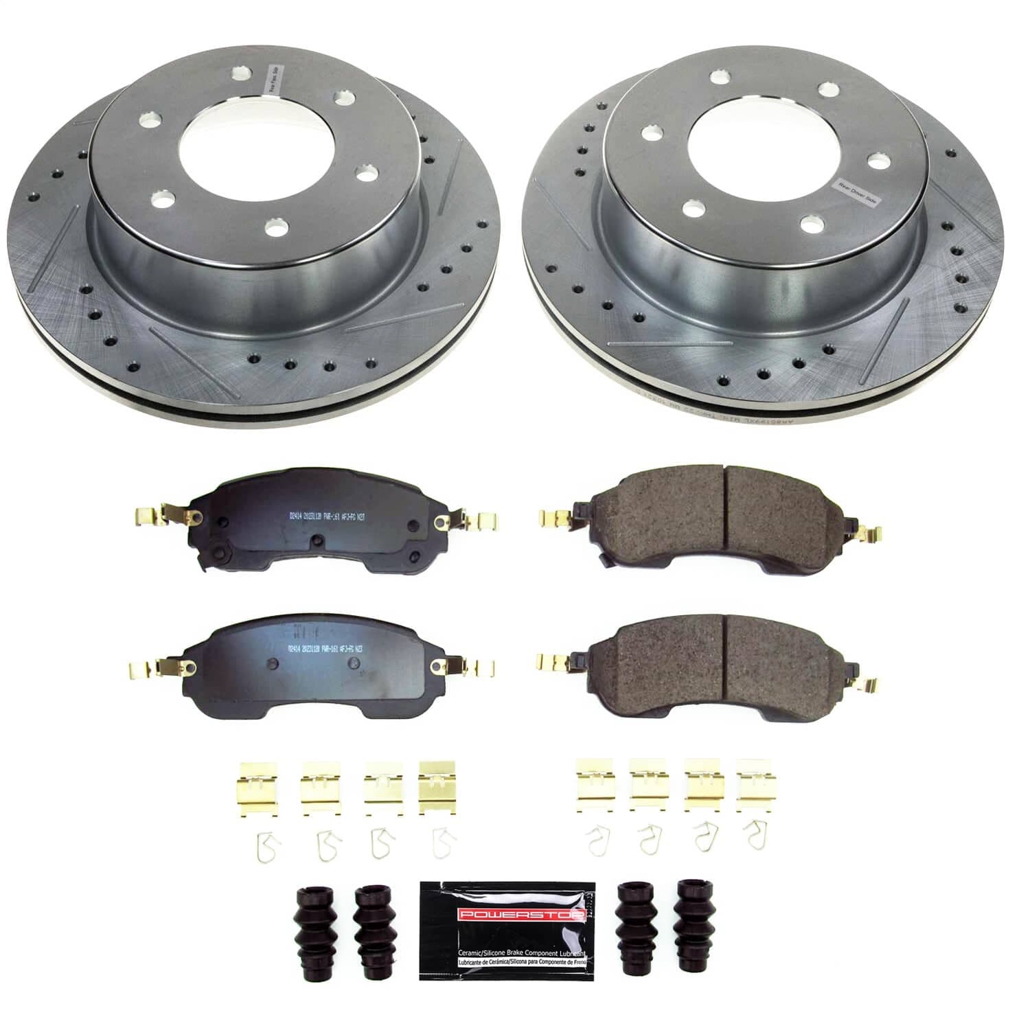 Power Stop - K8763 - Rear - Disc Brake Pad and Rotor Kit image 1