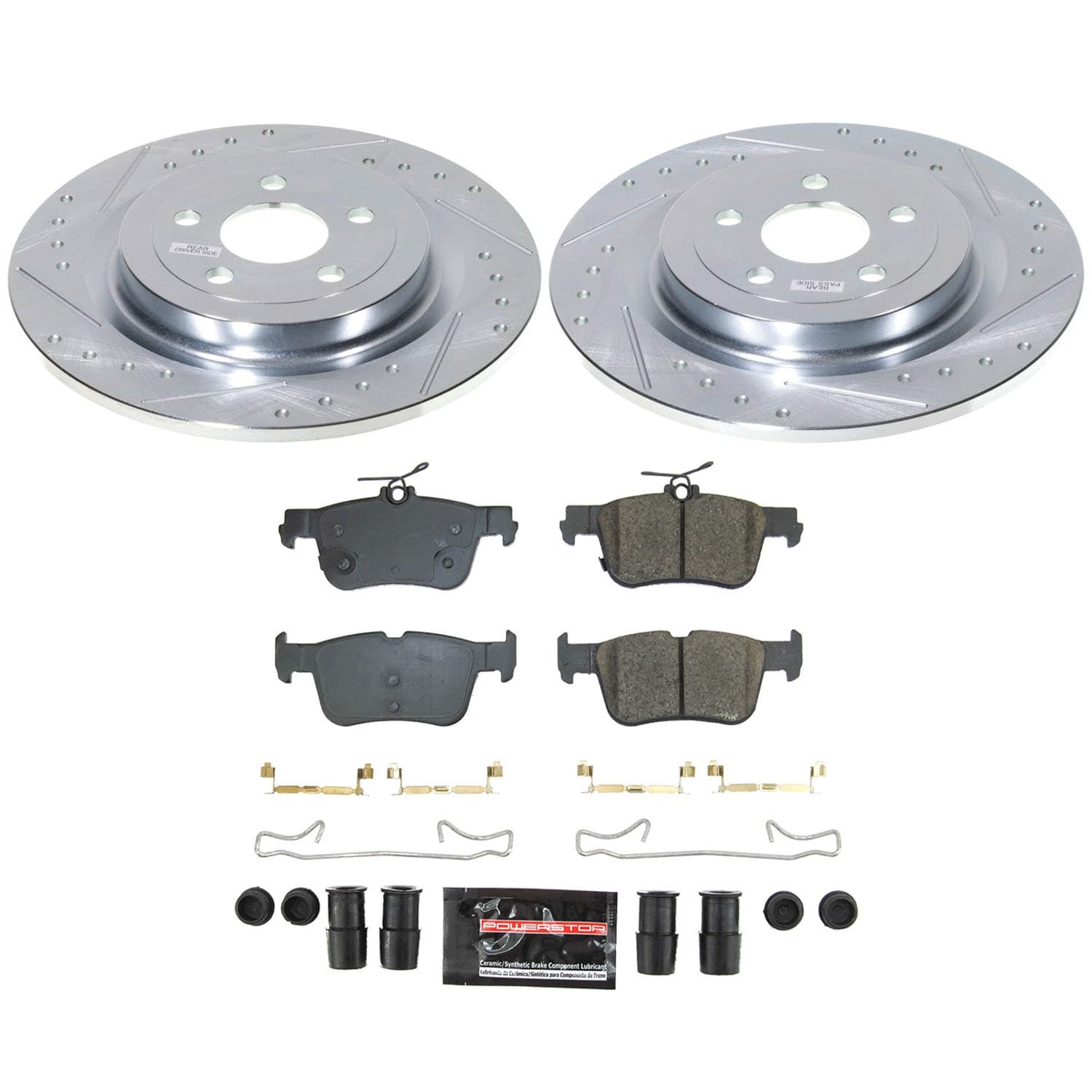 Power Stop - K8766 - Rear - Disc Brake Pad and Rotor Kit image 1