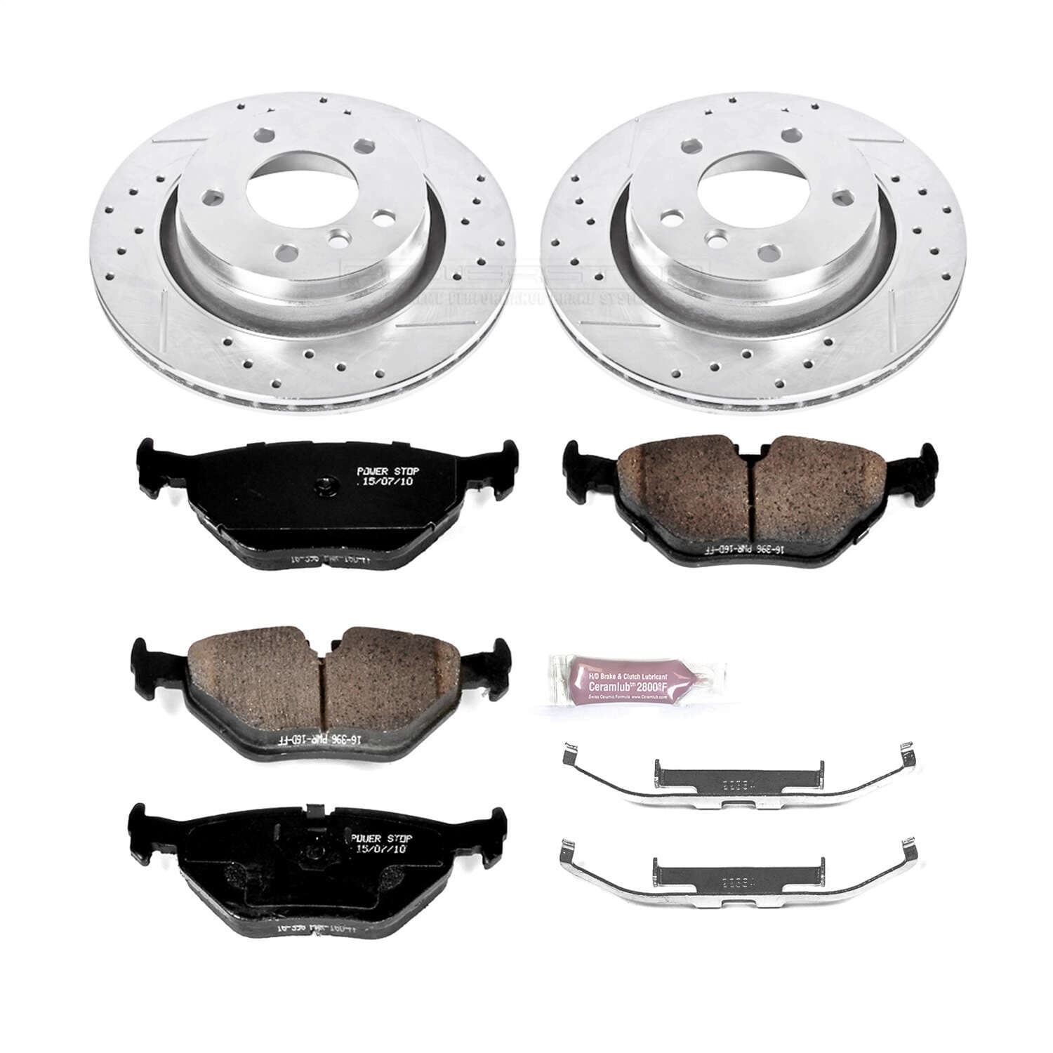 Power Stop - K877 - Rear - Disc Brake Pad and Rotor Kit image 1