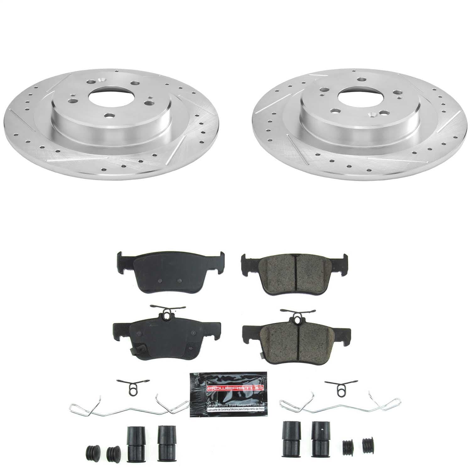 Power Stop - K8774 - Rear - Disc Brake Pad and Rotor Kit image 1