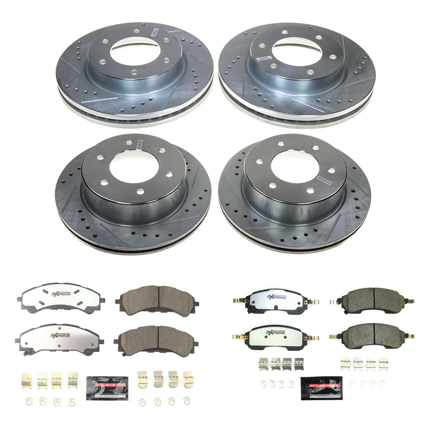 Power Stop - K8802-36 - Front and Rear - Disc Brake Pad and Rotor Kit image 1