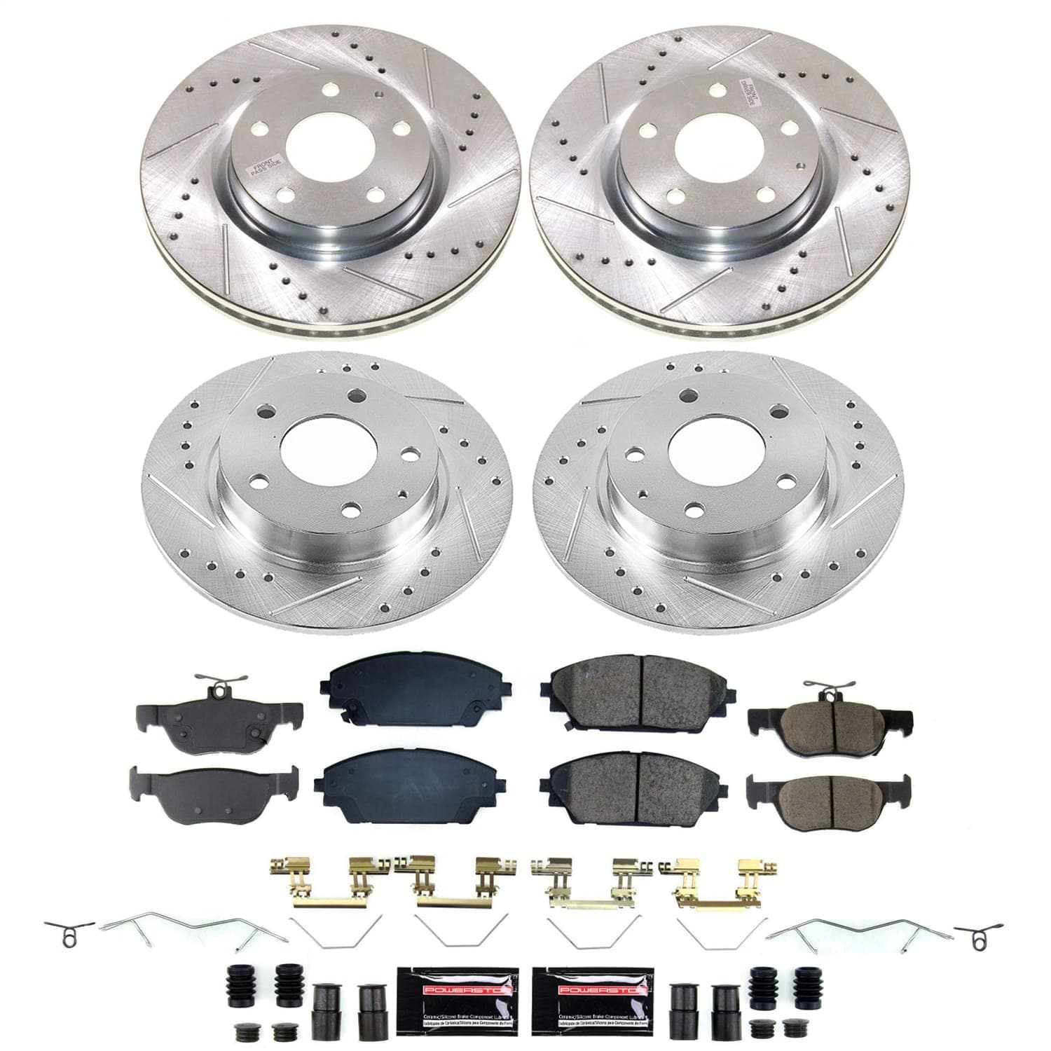 Power Stop - K8815 - Front and Rear - Disc Brake Pad and Rotor Kit image 1
