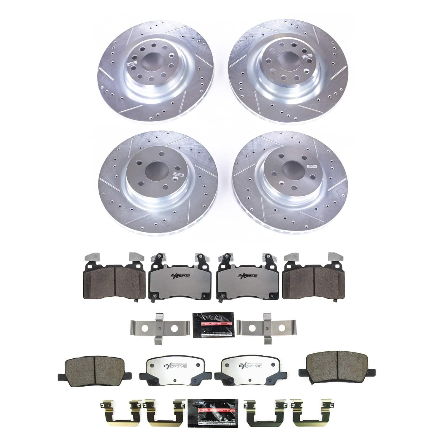 Power Stop - K8858-26 - Front and Rear - Disc Brake Pad and Rotor Kit image 1