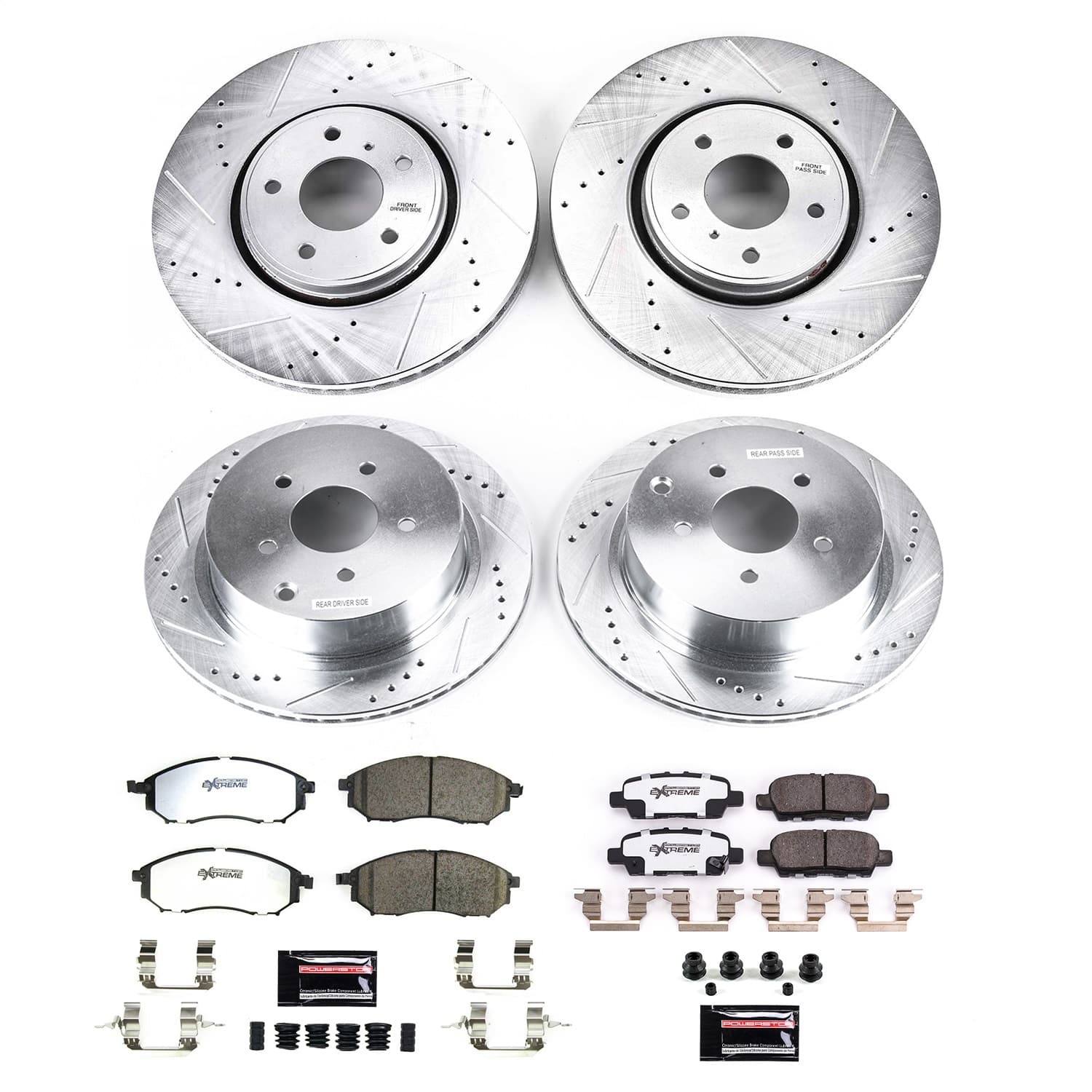 Power Stop - K8878-26 - Front and Rear - Disc Brake Pad and Rotor Kit image 1