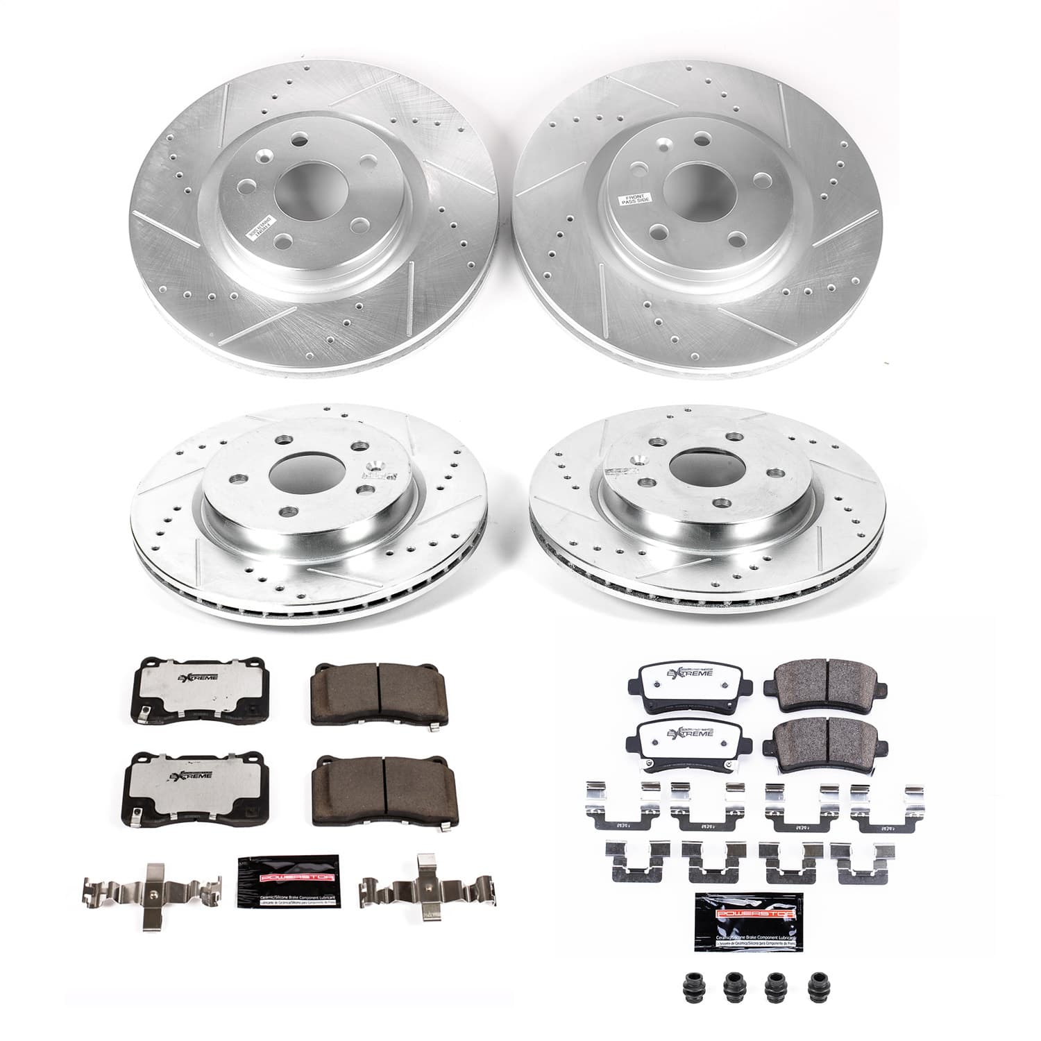 Power Stop - K8885-26 - Front and Rear - Disc Brake Pad and Rotor Kit image 1