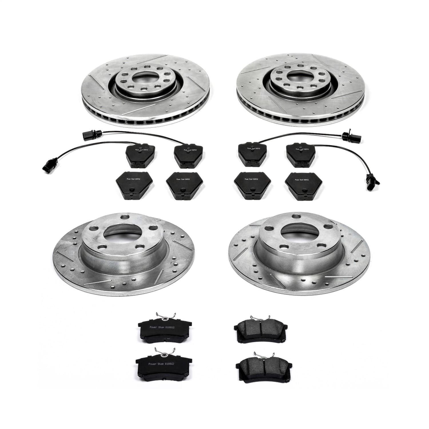 Power Stop - K889 - Front and Rear - Disc Brake Pad and Rotor Kit image 1