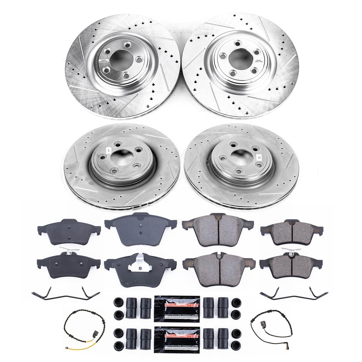 Power Stop - K8891 - Front and Rear - Disc Brake Pad and Rotor Kit image 1