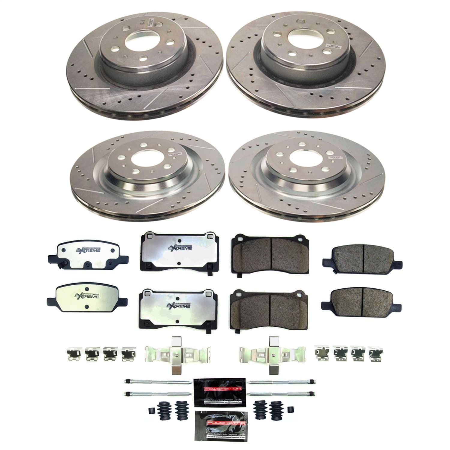 Power Stop - K8904-26 - Front and Rear - Disc Brake Pad and Rotor Kit image 1