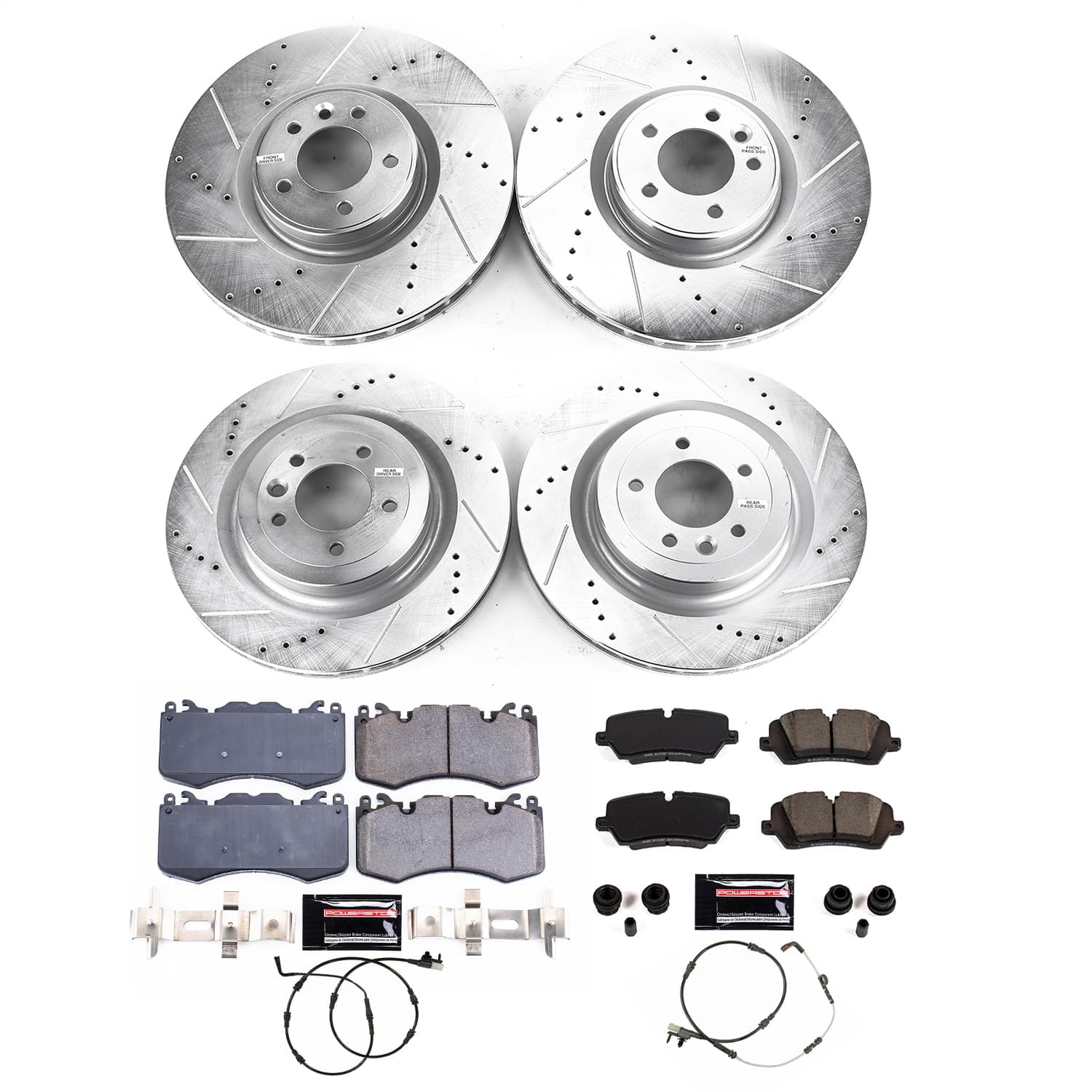 Power Stop - K8905 - Front and Rear - Disc Brake Pad and Rotor Kit image 1