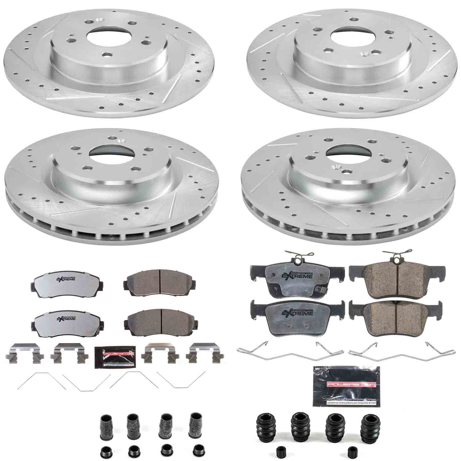 Power Stop - K8944-26 - Front and Rear - Disc Brake Pad and Rotor Kit image 1