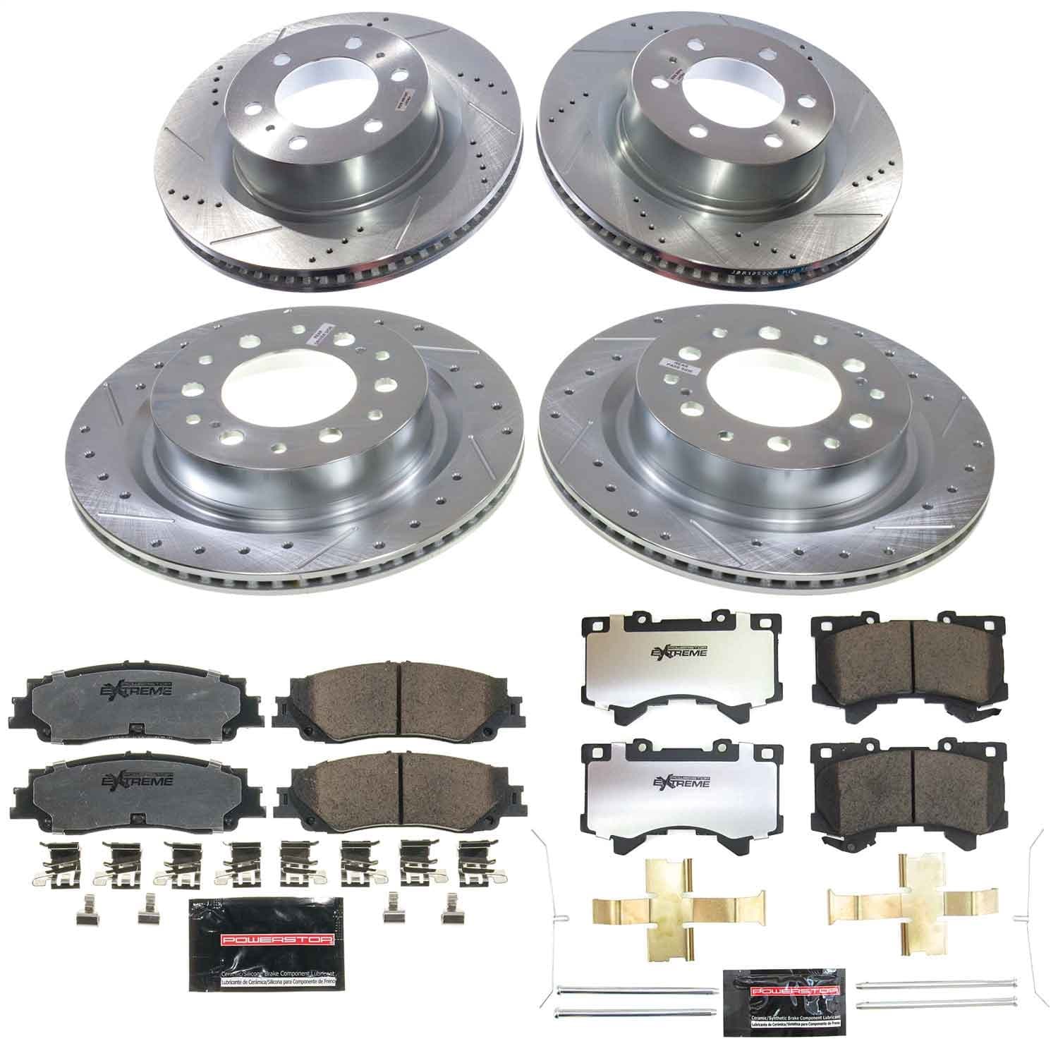 Power Stop - K8946-36 - Front and Rear - Disc Brake Pad and Rotor Kit image 1