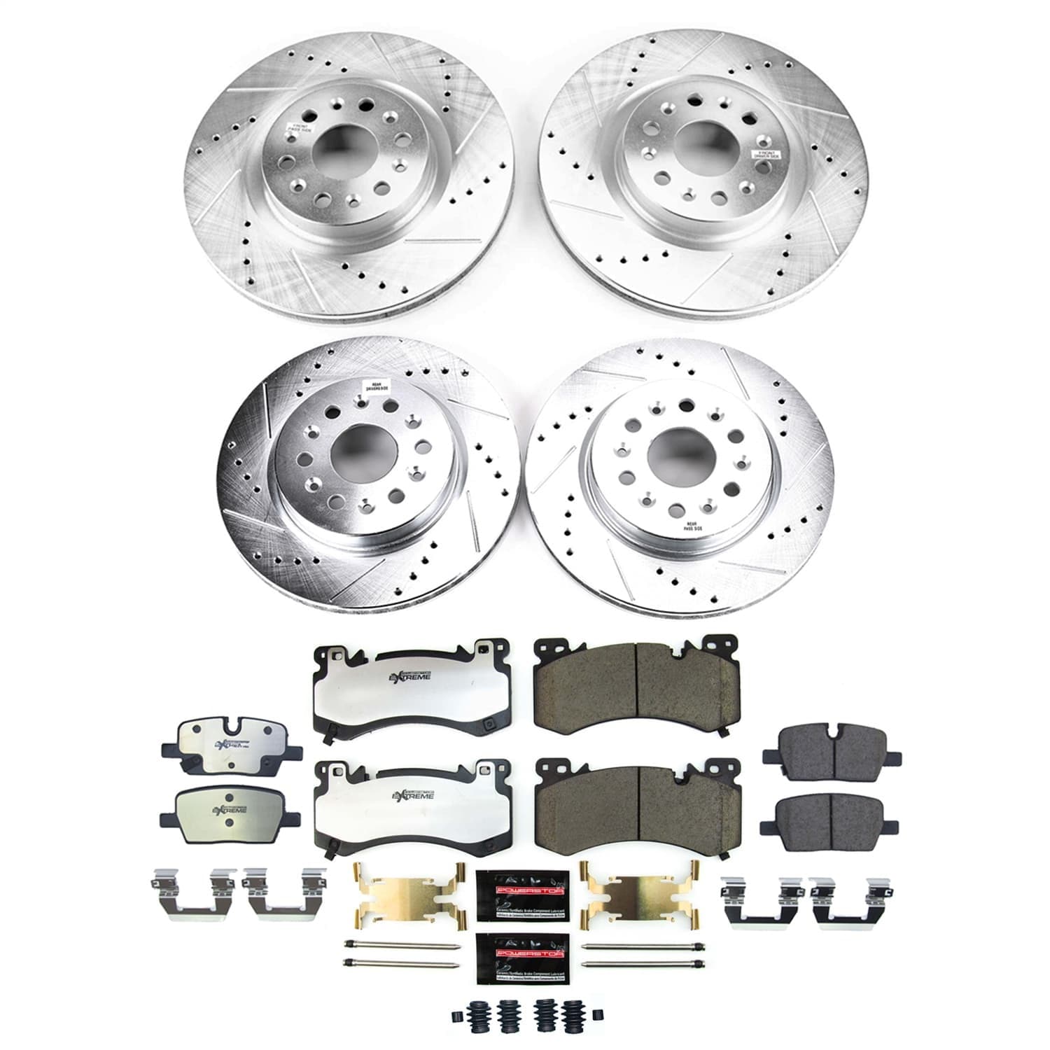 Power Stop - K9092-36 - Front and Rear - Disc Brake Pad and Rotor Kit image 1