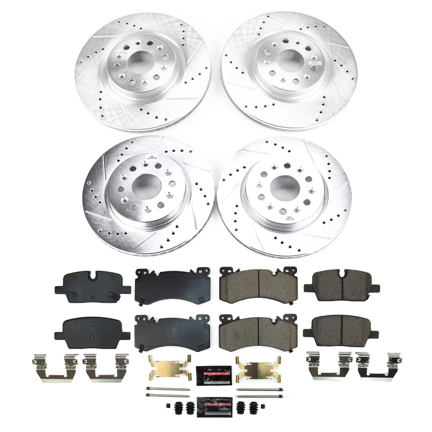 Power Stop - K9092 - Front and Rear - Disc Brake Pad and Rotor Kit image 1