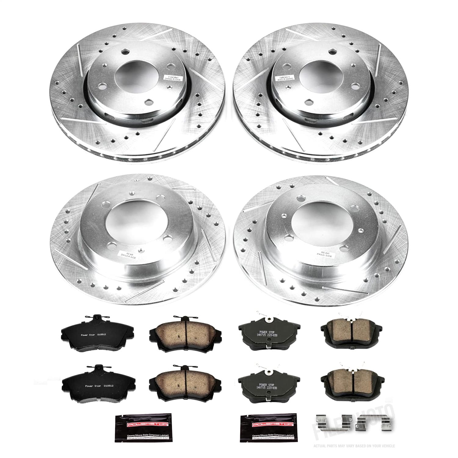 Power Stop - K912 - Front and Rear - Disc Brake Pad and Rotor Kit image 1