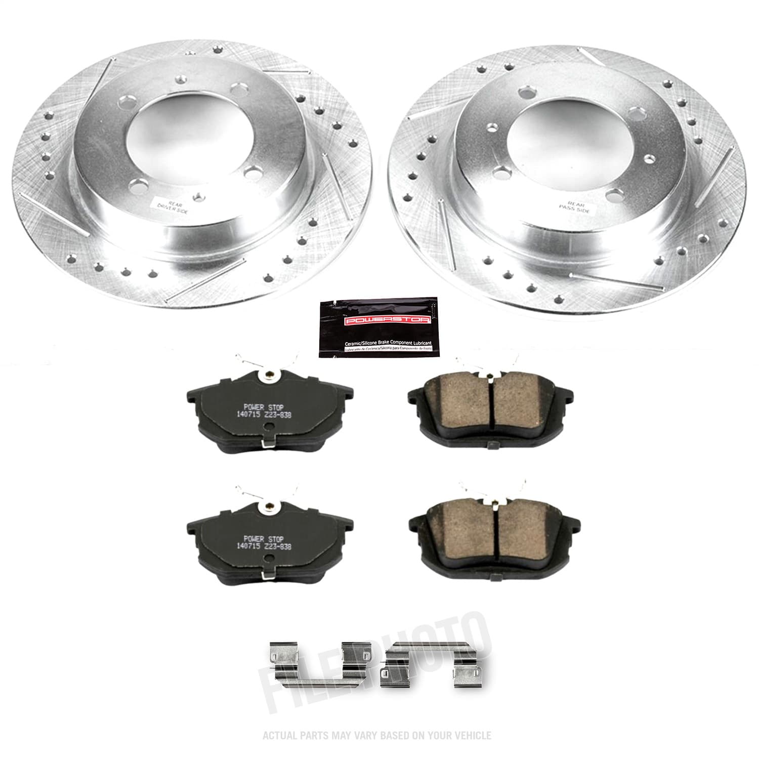 Power Stop - K913 - Rear - Disc Brake Pad and Rotor Kit image 1