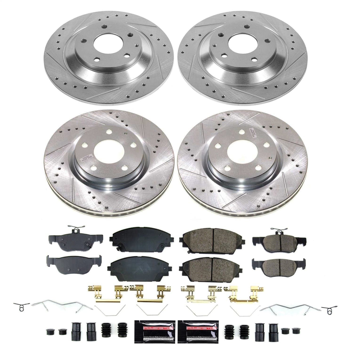 Power Stop - K9137 - Front and Rear - Disc Brake Pad and Rotor Kit image 1