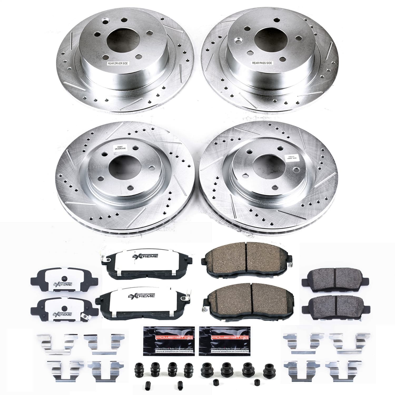 Power Stop - K9141-26 - Front and Rear - Disc Brake Pad and Rotor Kit image 1