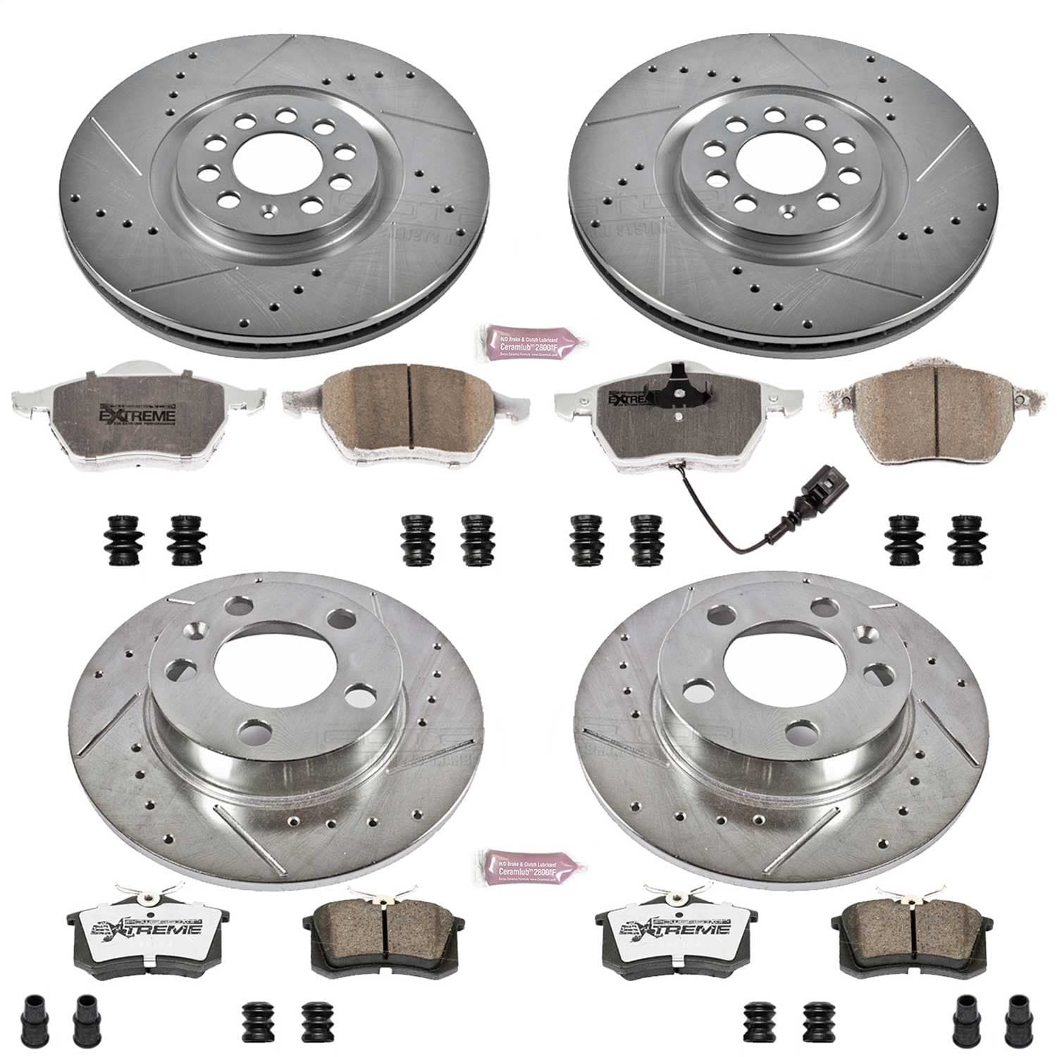 Power Stop - K915-26 - Front and Rear - Disc Brake Pad and Rotor Kit image 1