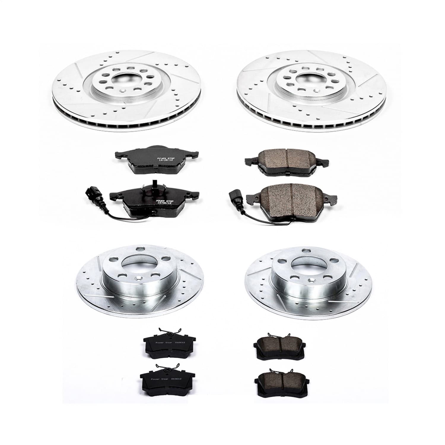 Power Stop - K915 - Front and Rear - Disc Brake Pad and Rotor Kit image 1